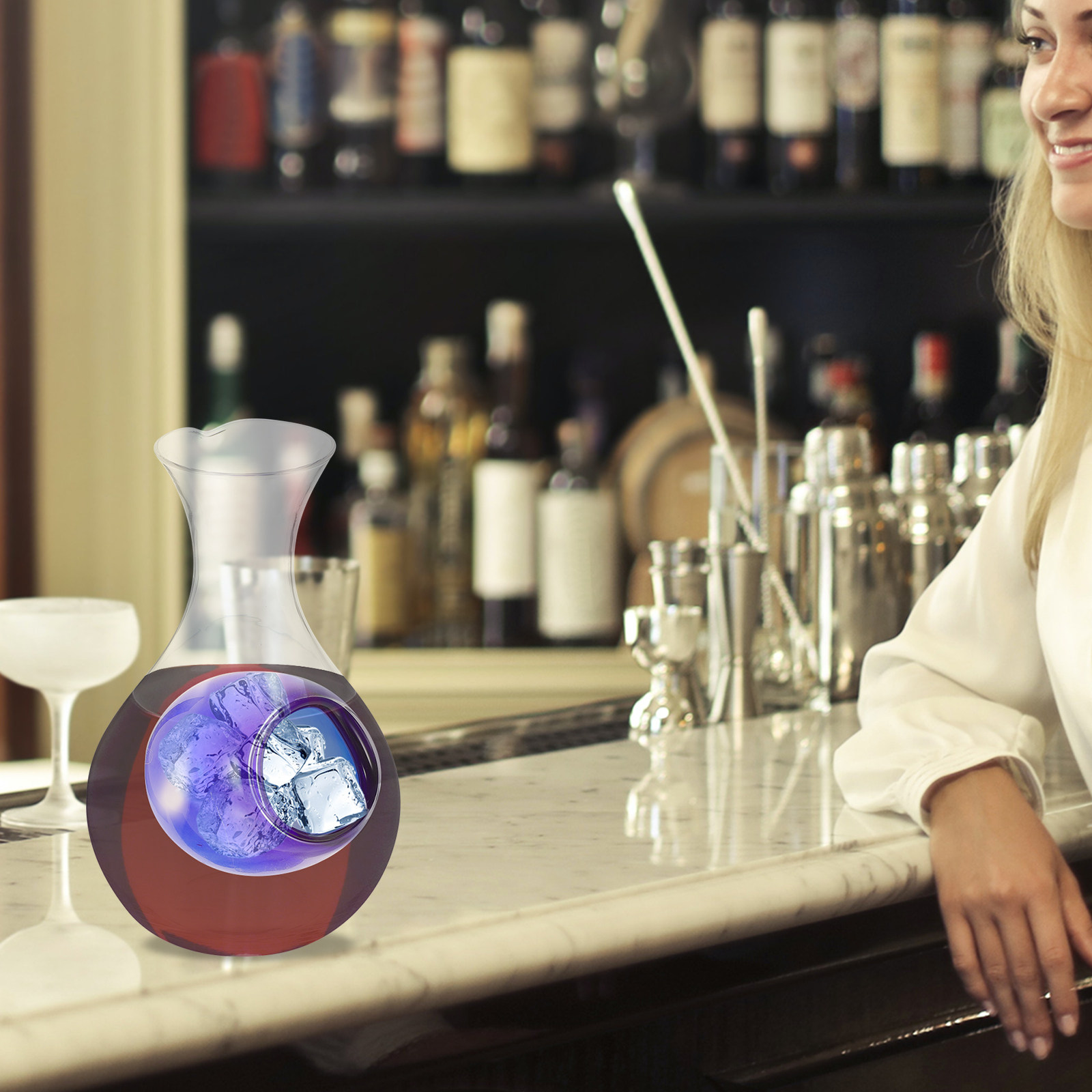 Home Bar Supplies - Carafe à vin réutilisable en verre