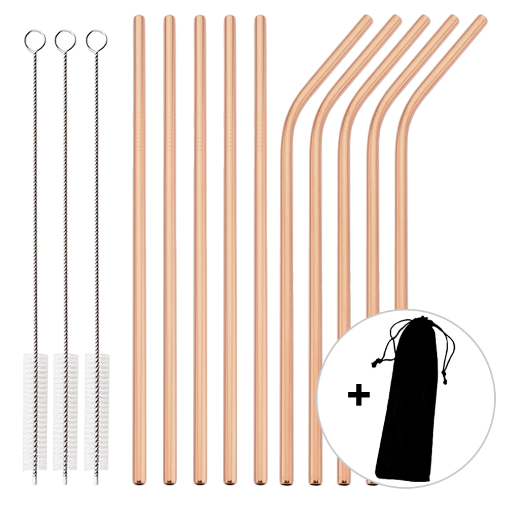 Home Bar Shelf - Lot de 14 pailles réutilisables en