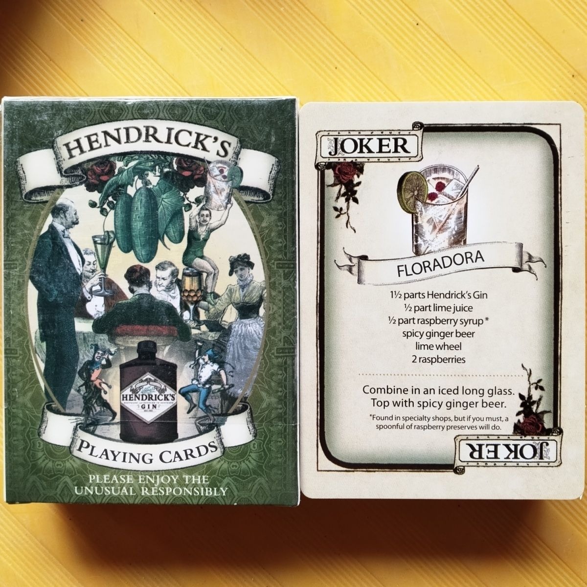 Cocktail Recipe Book - Jeu de cartes Hendrick's Gin -