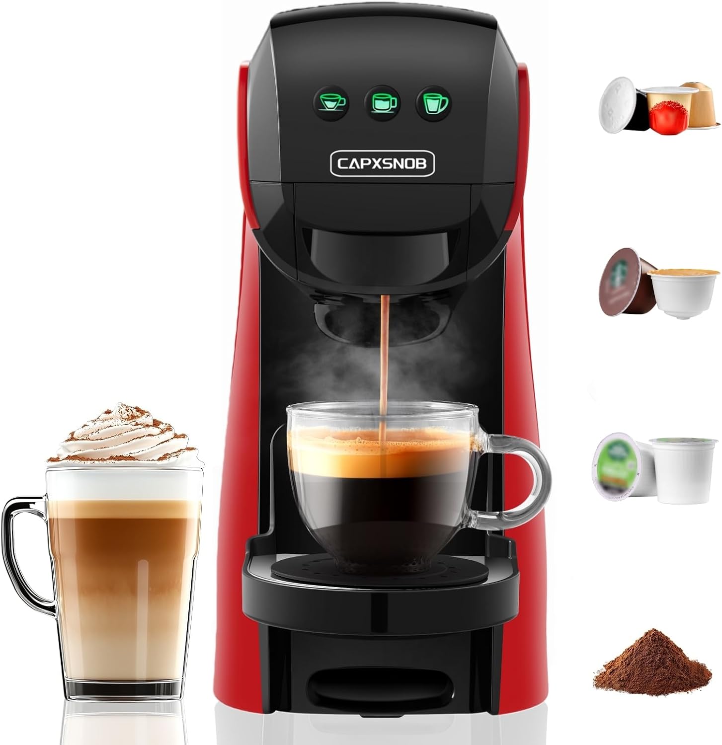Home Bar And Coffee - Machine à café et expresso 4-en-1,