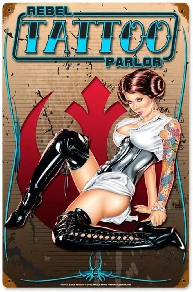 Home Bar And Coffee - SmartCows Tattoo Parlor Plaque Murale Métallique