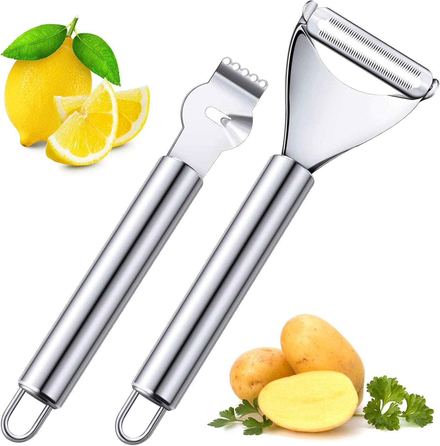 Peeler Channel Knife - Lot de 2 éplucheurs de citron