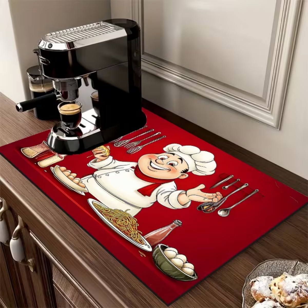 Bar Mat Rubber - Tapis de cuisine carré en caoutchouc