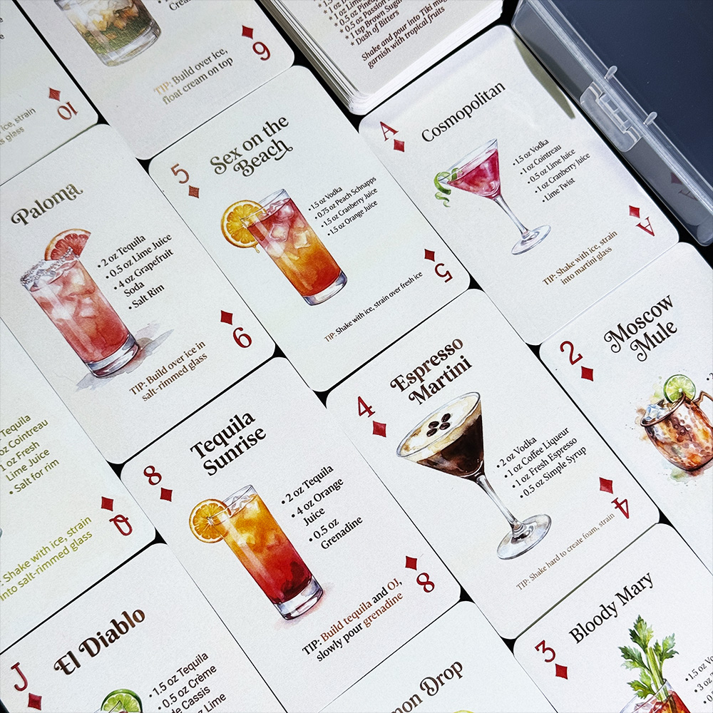 54 cartes de recettes de cockt - Cocktail Recipe Book avis et prix