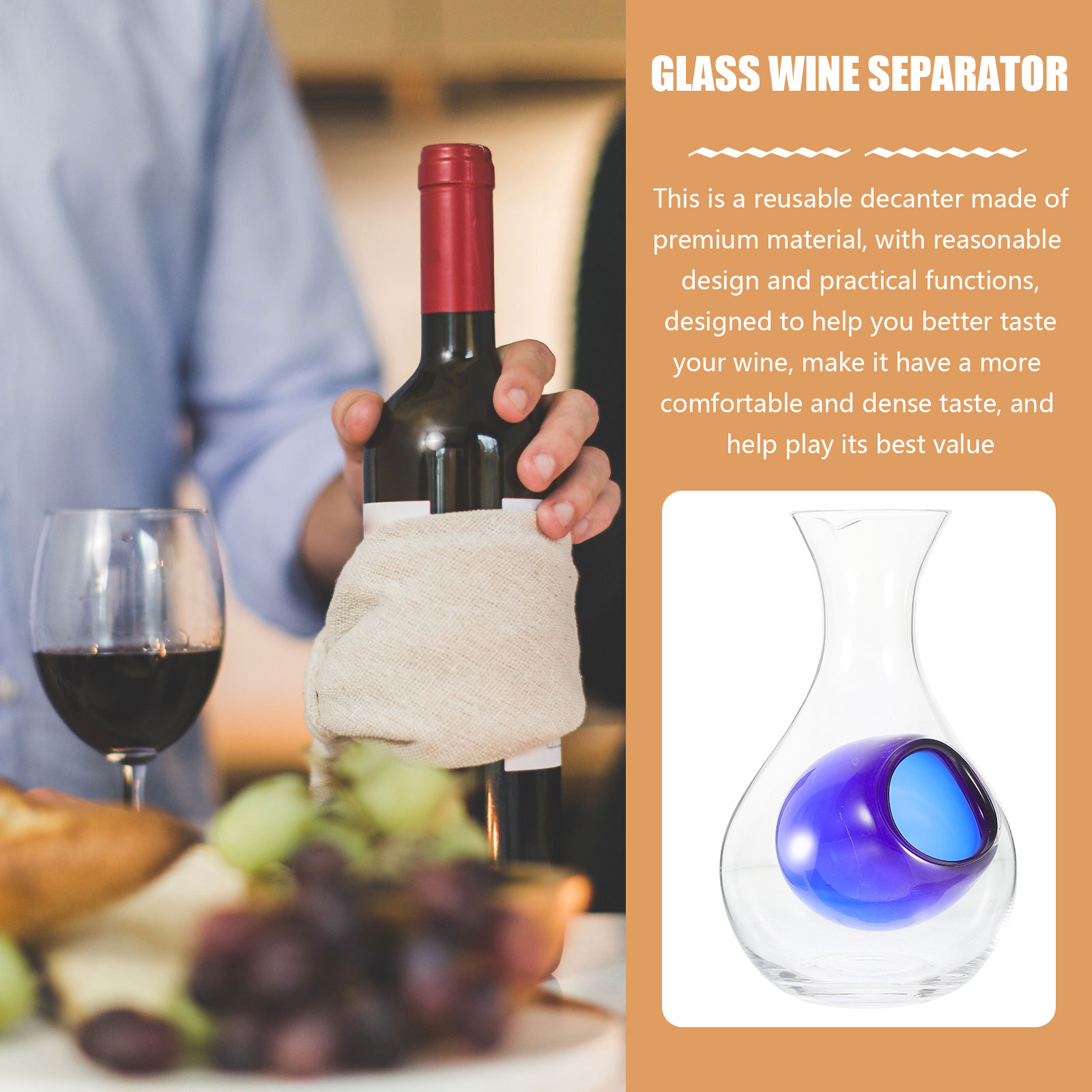 Carafe à vin réutilisable en v - Home Bar Supplies avis et prix