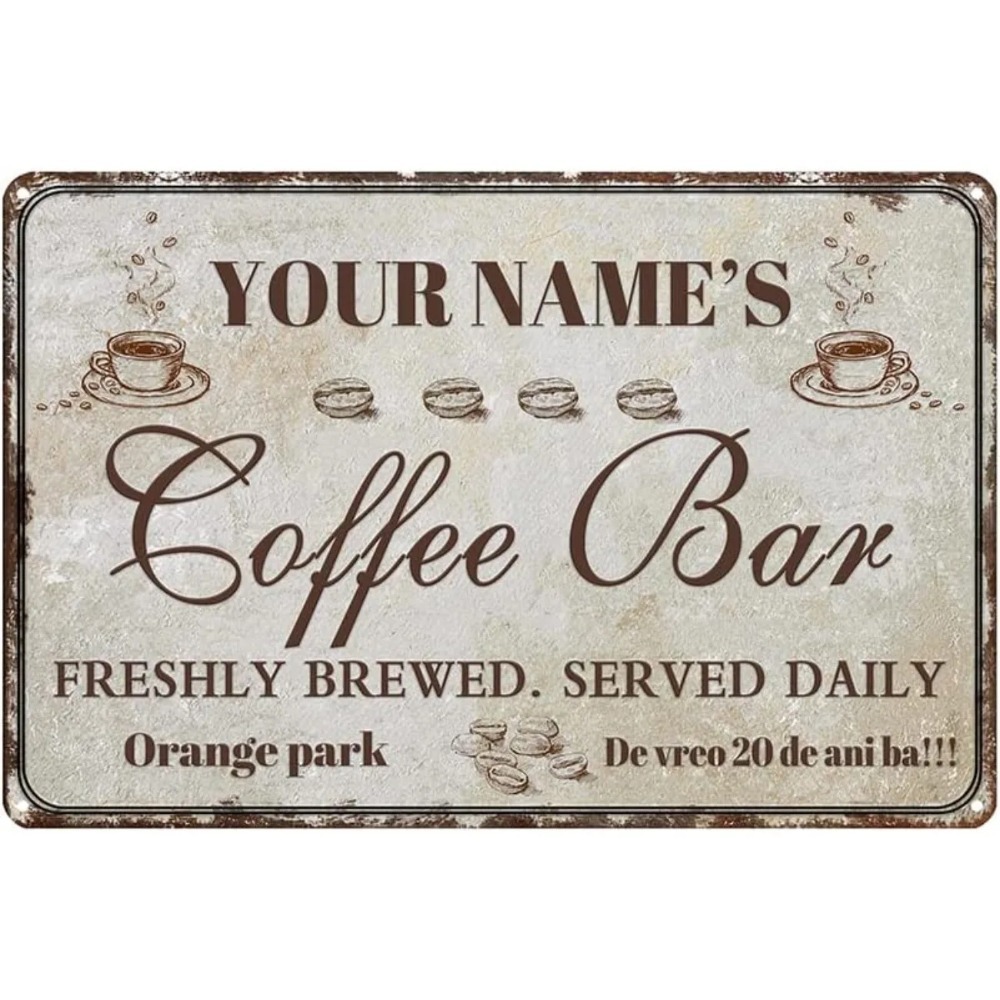 Plaque Métallique Personnalisé - Home Bar And Coffee avis et prix