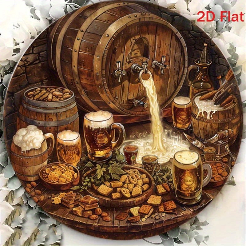 1 plaque ronde plate 2D en alu - Home Bar Cafe avis et prix