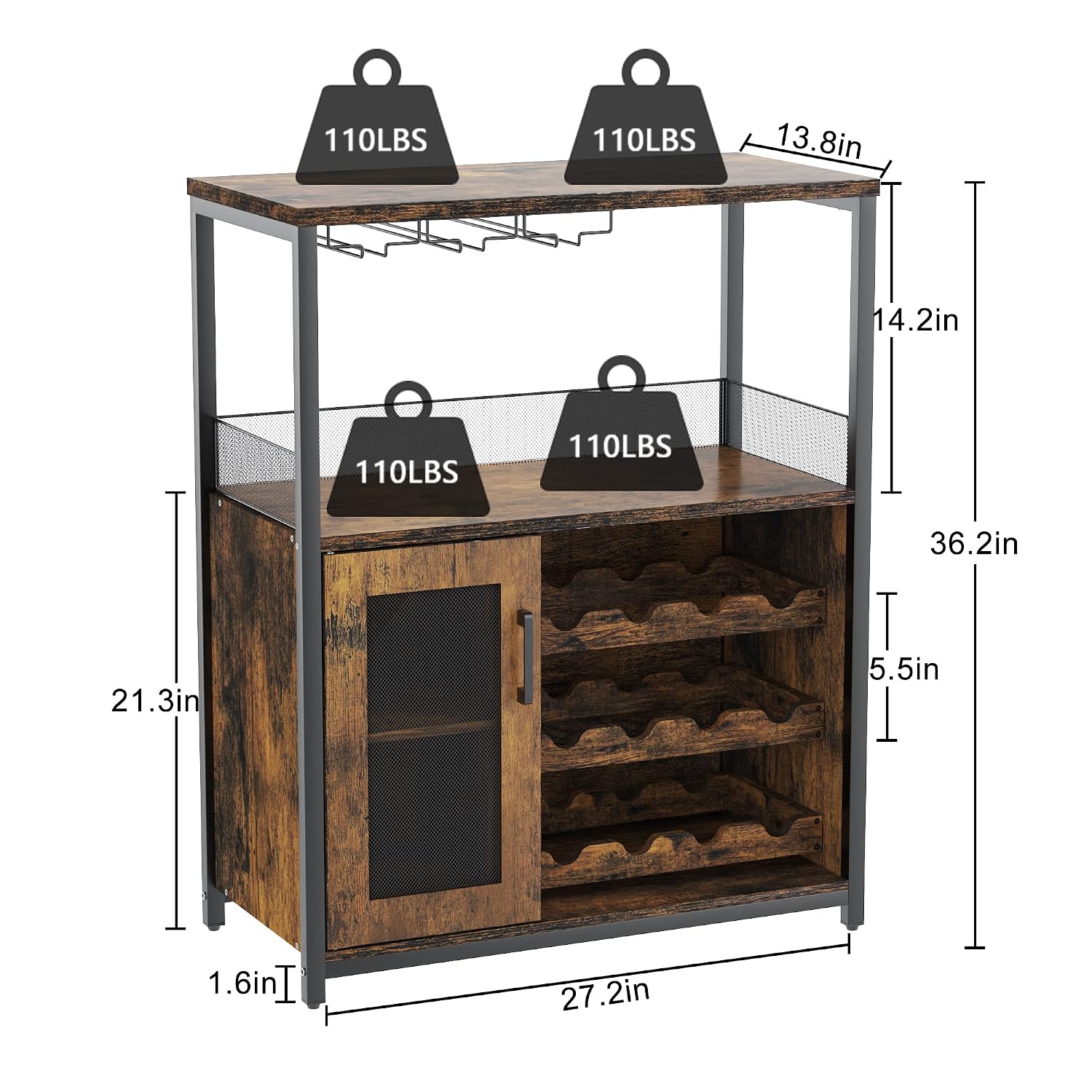 Meuble de bar moderne de 36 po - Home Bar Shelves avis et prix