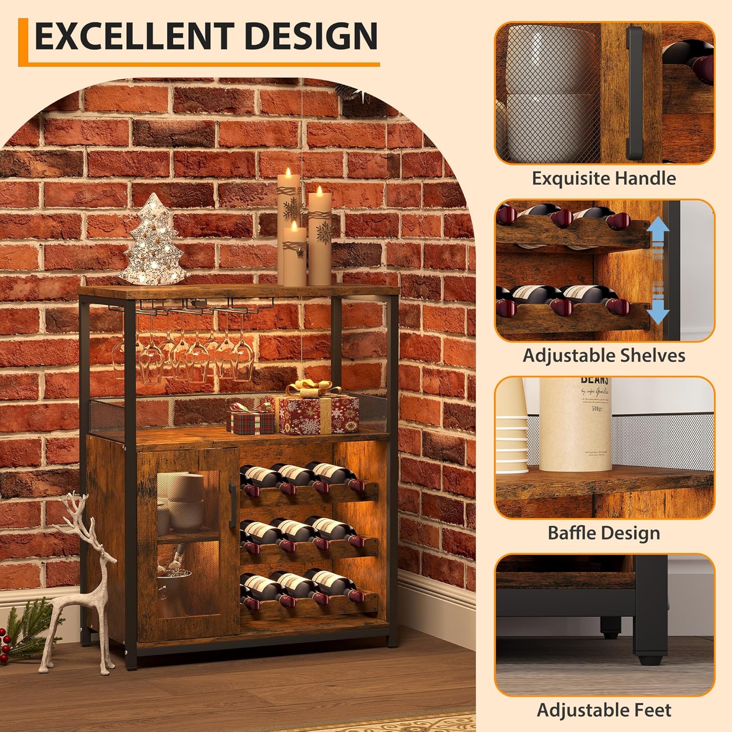 Meuble de bar moderne de 36 po - Home Bar Shelves avis et prix