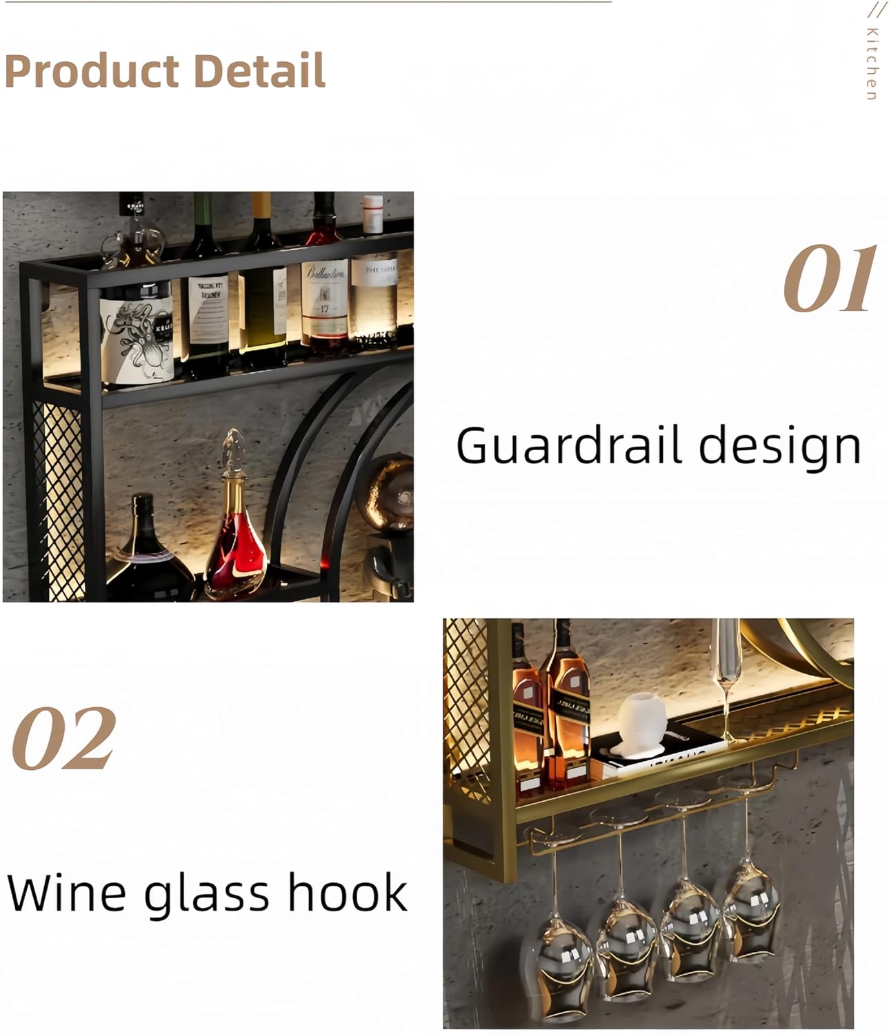 Étagère murale en métal noir p - Home Bar Shelves avis et prix