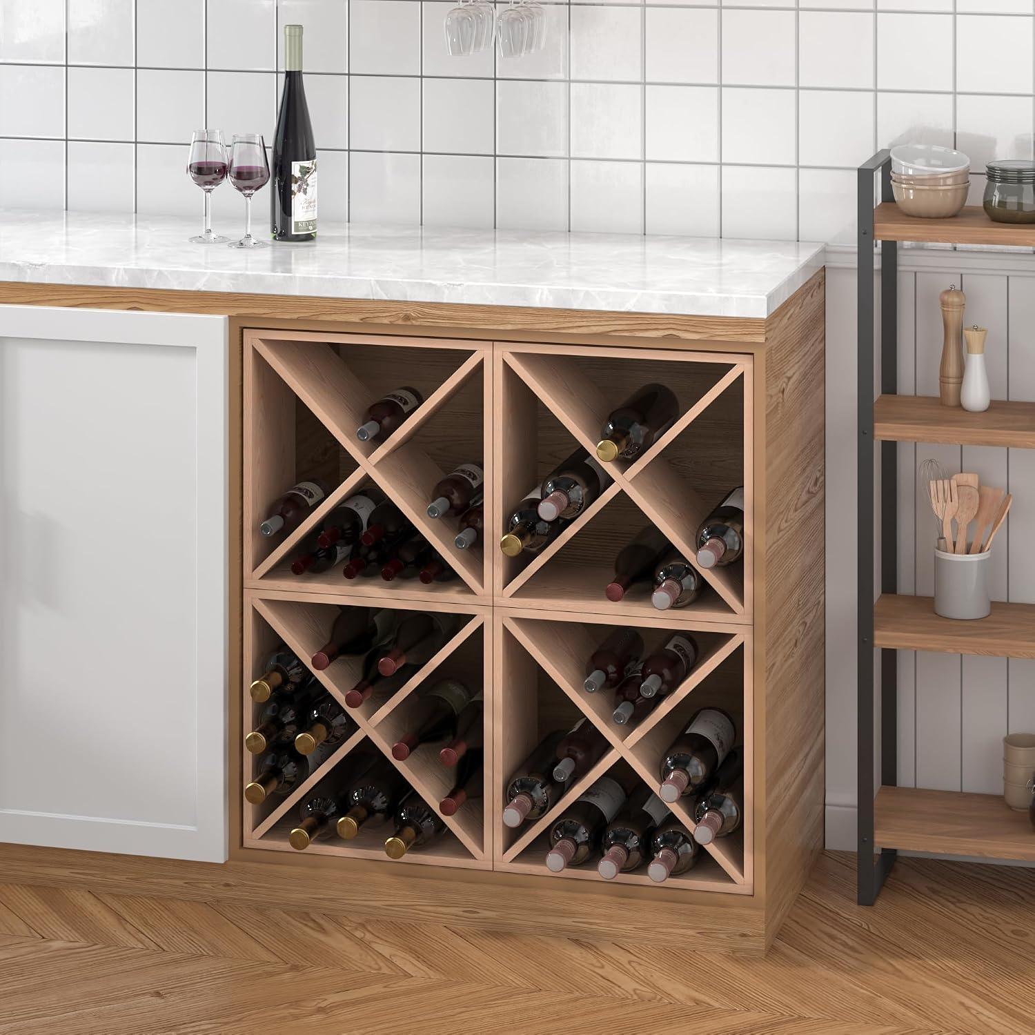 Range-bouteilles pour 96 boute - Home Bar Shelf avis et prix