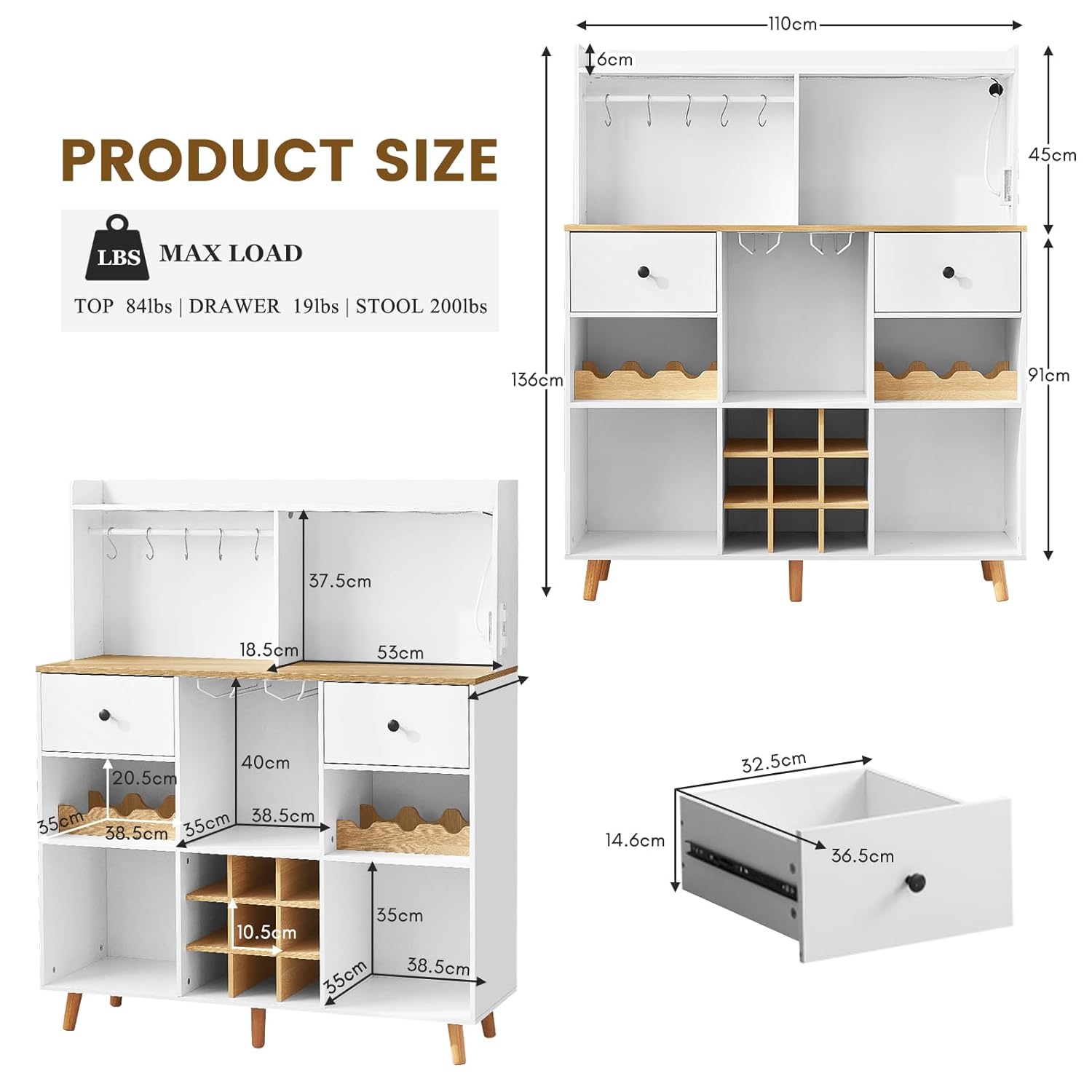 Armoire à vin avec prise de co - Home Bar Shelves avis et prix