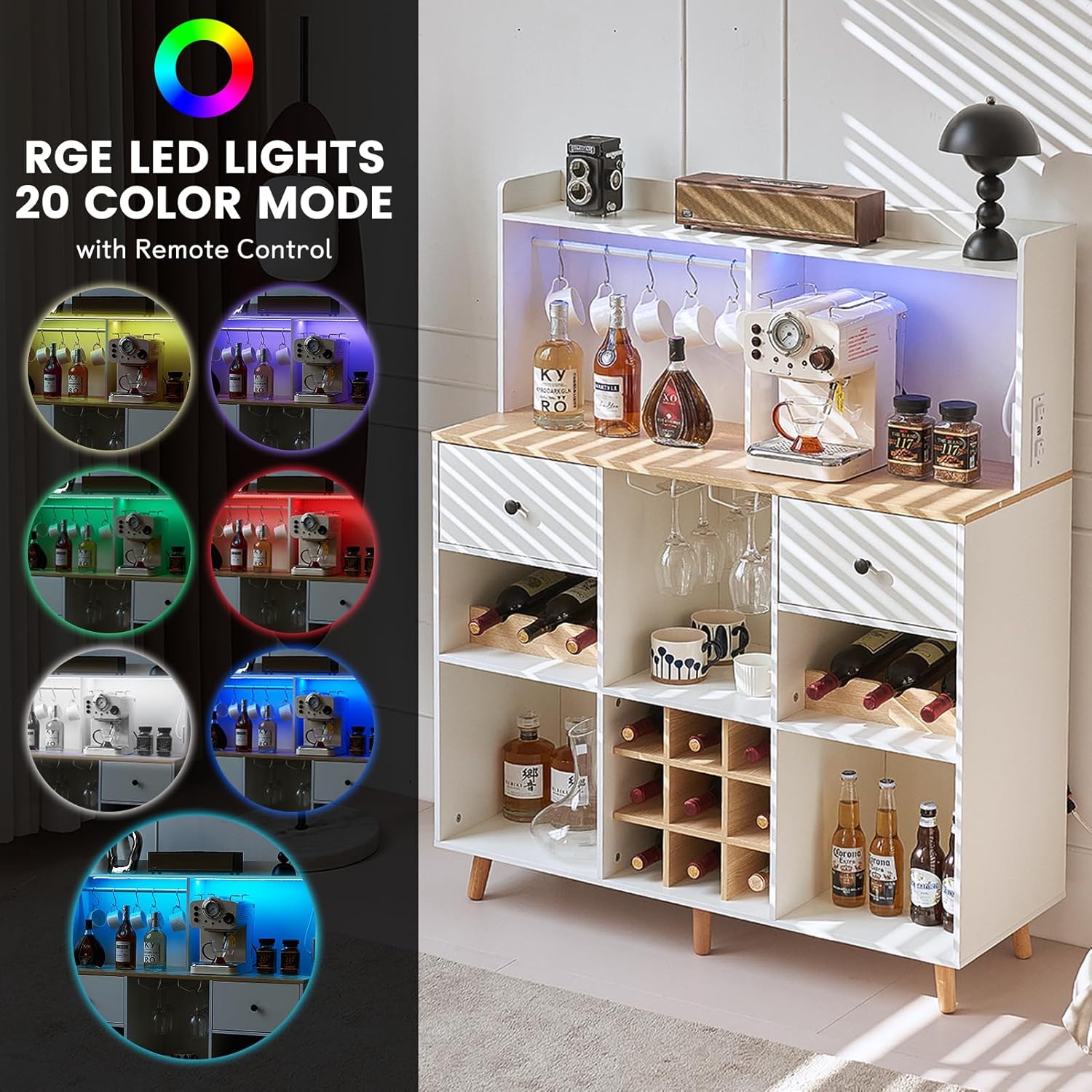 Armoire à vin avec prise de co - Home Bar Shelves avis et prix